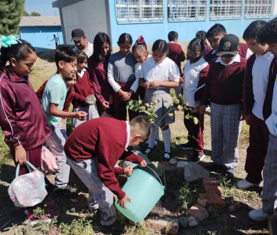 Ecología Municipal realiza arborización en Estación Abasolo