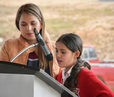 Salvaguarda Gobierno Municipal integridad de 120 niños con construcción de barda en Primaria en Mangas de la Estancia