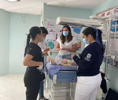SSG ofrece actualización a estudiantes de medicina sobre “Reanimación Neonatal” en Uriangato