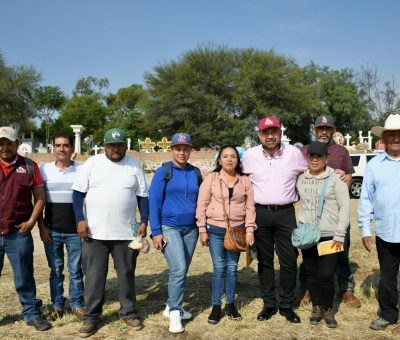 Beneficia a 9 comunidades construcción de barda perimetral del Panteón de Comanjilla