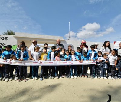 Brinda Gobierno Municipal de Silao certeza a estudiantes de Jardín de Niños con barda