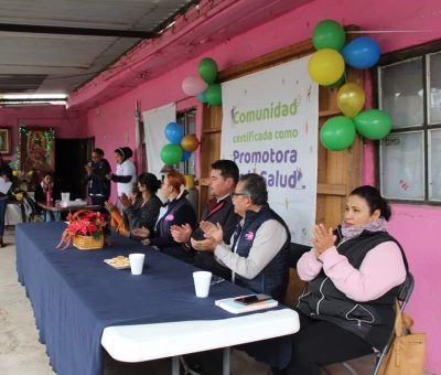 Logran su certificación 4 comunidades como Promotoras de la Salud