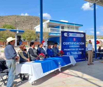 SSG certifica como promotoras de la salud a comunidades rurales del noreste.