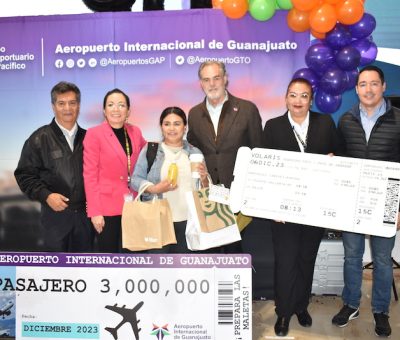 Aterrizan ¡3 millones de pasajeros! en el Aeropuerto Internacional de Guanajuato