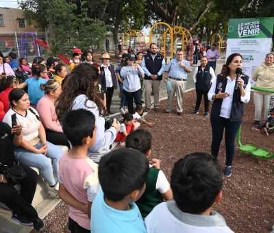 Rehabilitan parque vecinal en Colonia Plan Vivirá