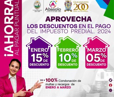 Comienza cobro de Impuesto Predial en Abasolo