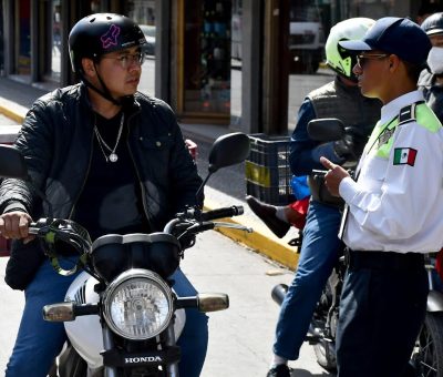 Continúa campaña para prevenir accidentes en moto