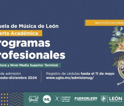 Abierto periodo de admisiones a programas profesionales de la Escuela de Música de León