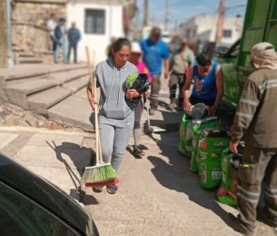 Se suman vecinos a jornada de poda y limpieza en Las Biznagas