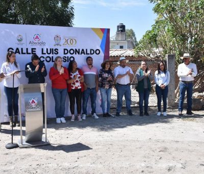 Se construye Calle Luis Donaldo Colosio en La Peña