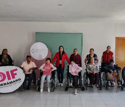 Beneficiarios reciben 9 sillas de ruedas en DIF de Cuerámaro