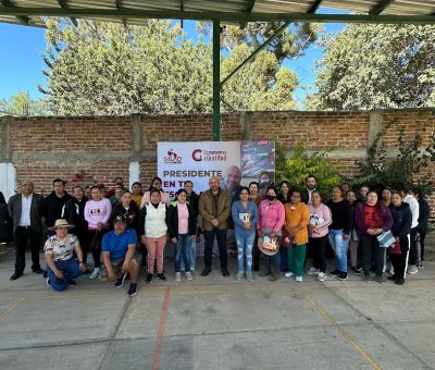 Telesecundaria Beatríz Ramírez en la comunidad de Chichimequillas tendrá sanitarios dignos, gracias al programa “Presidente en tu escuela”