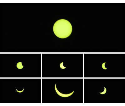 Disfrutan irapuatenses de eclipse de sol