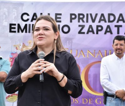 Chío Cervantes construye nuevas vialidades en Estación Joaquín
