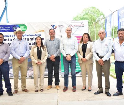  Inician trabajos de ampliación de planta de tratamiento de aguas residuales de Cortazar