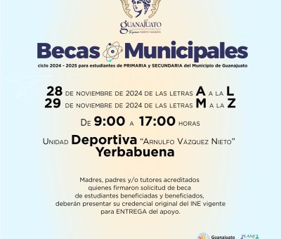 Esta semana se entregan las becas municipales para educación básica