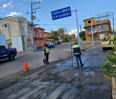 Concluyen trabajos de bacheo en principales bulevares de Salvatierra