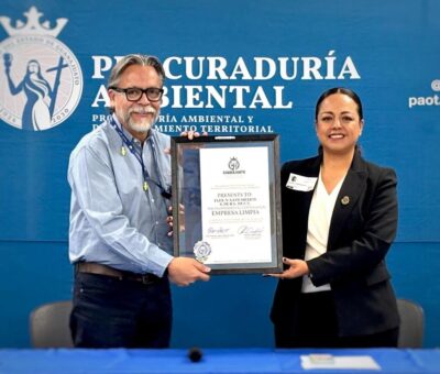PAOT entrega Certificado Empresa Limpia a Flex N Gate, planta Plásticos