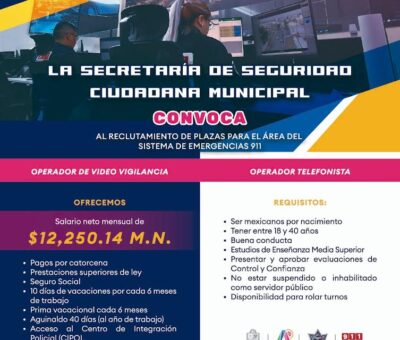 Continua convocatoria para operadores del Sistema de Emergencias 9-1-1