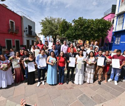 Se casan 15 parejas en Guanajuato en el Día del Amor