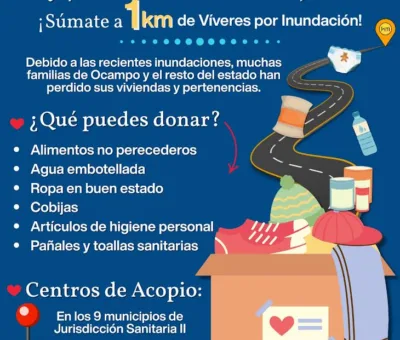 SSG realiza el Kilómetro de Ayuda entre municipios del noreste para ayudar al de Ocampo