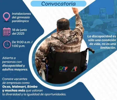 Habrá Feria de Empleo para personas con discapacidad