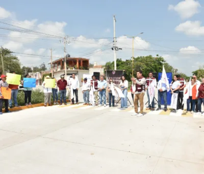 Cinthia Teniente inaugura obras en la calle Álvaro Obregón de Villagrán
