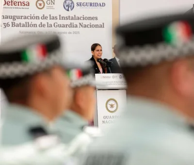 Inaugura Gobernadora Libia Dennise instalaciones de la Guardia Nacional en Salamanca