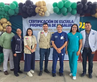 SSG certificó a 25 planteles como Escuelas Promotoras de la Salud en la región noreste de Guanajuato