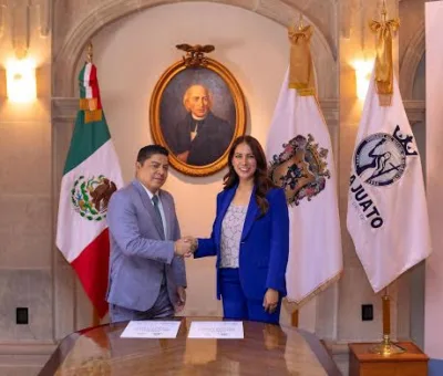 Firman Guanajuato y San Luis Potosí convenio de colaboración en materia de seguridad.  