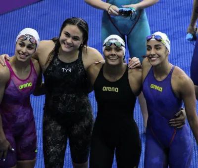 Llega primera medalla en natación para México, la guanajuatense Celia Pulido fue clave en la plata conseguida por el relevo de 4 X 100 estilo libre.
