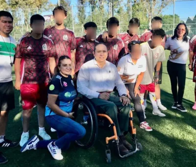 Recibe Gobierno de la Gente a Selección Nacional de Futbol Incluyente en la modalidad de Parálisis Cerebral