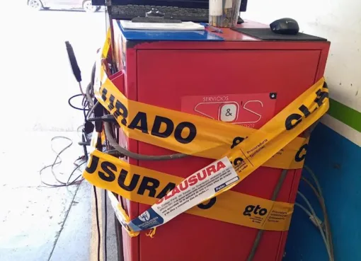 PAOT realiza la clausura total temporal de Centro de Verificación Temporal en Irapuato