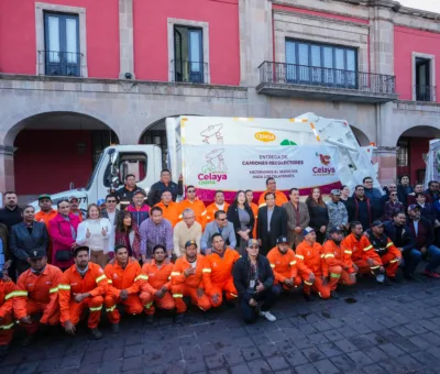 ENTREGAN 10 NUEVOS CAMIONES RECOLECTORES DE BASURA AL PUEBLO DE CELAYA