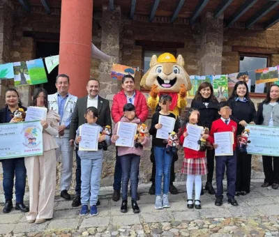 Reconocen a los ganadores del concurso de dibujo “Vamos a pintar un árbol”