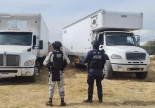 Cateo en Juventino Rosas: aseguran tractocamiones y mercancía 