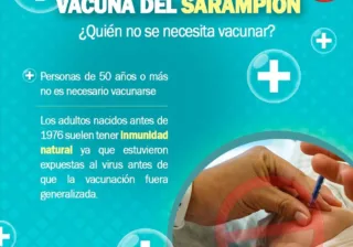 Mayores de 50 años cuentan con inmunidad natural contra el sarampión