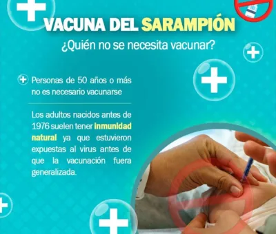 Mayores de 50 años cuentan con inmunidad natural contra el sarampión