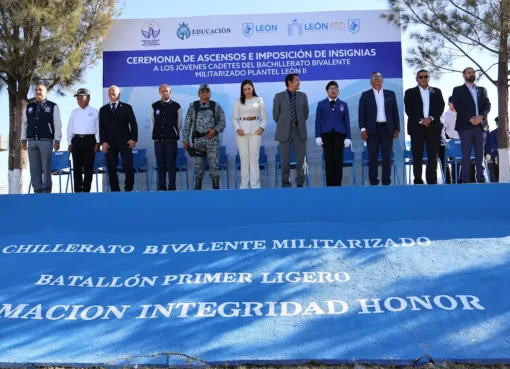 Disciplina y excelencia académica distinguen a 63 cadetes del Bachillerato Militarizado León II en Guanajuato
