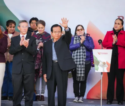 CONEMORAN EL DÍA DE LA BANDERA CON ACTO CÍVICO, EN CELAYA