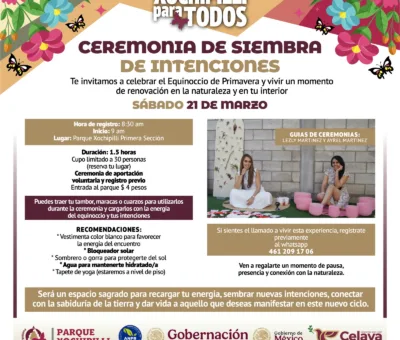 Parque Xochipilli realizará ceremonia de primavera y clase comunitaria de box