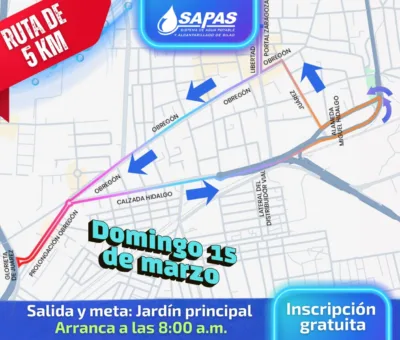 Celebrará SAPAS la tercera edición de su carrera recreativa “Corre por el agua”; la inscripción será gratuita