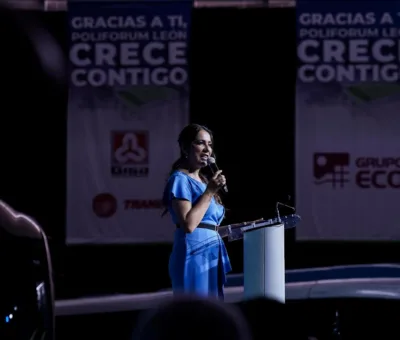 Inaugura Gobernadora Libia Dennise Sala C5 del Poliforum de León