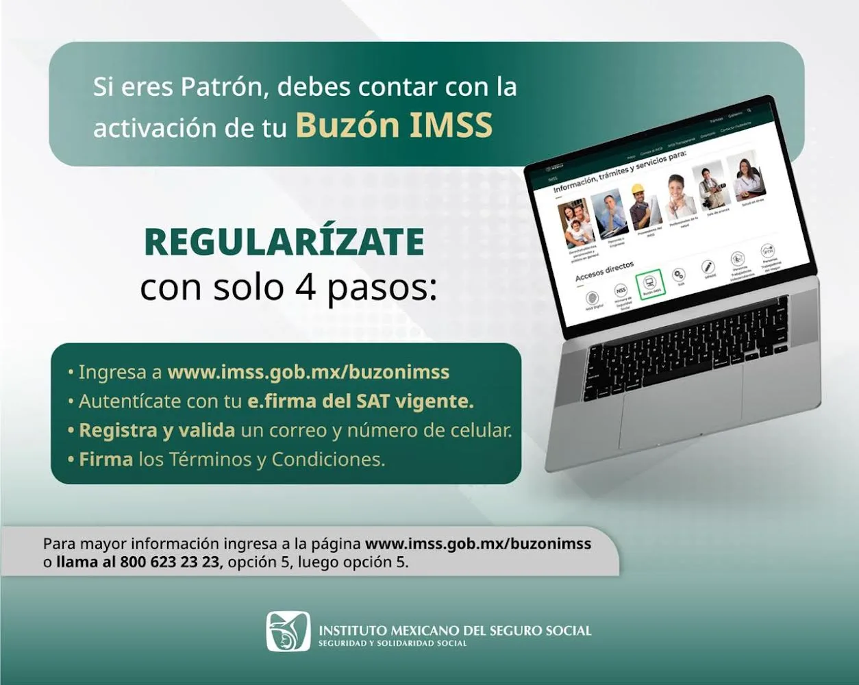 Comunicación directa entre Seguro Social y sector patronal, a través de Buzón IMSS