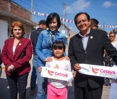 ENTREGAN OBRAS DE PAVIMENTACIÓN EN COLONIAS Y COMUNIDADES DE CELAYA