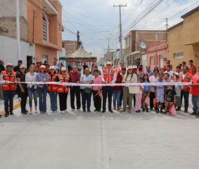 CUMPLE MAURICIO ESTEFANÍA: ENTREGA PAVIMENTACIÓN INTEGRAL DE LA CALLE IGNACIO ALLENDE CON RECURSO 100% MUNICIPAL